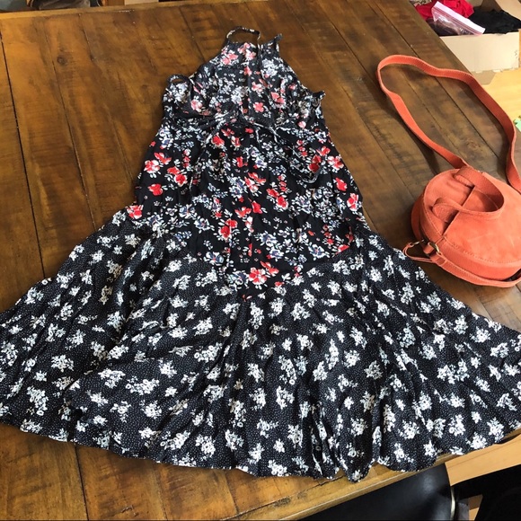 Free People Circle of Flowers Halter Dress Sz S - Picture 2 of 8